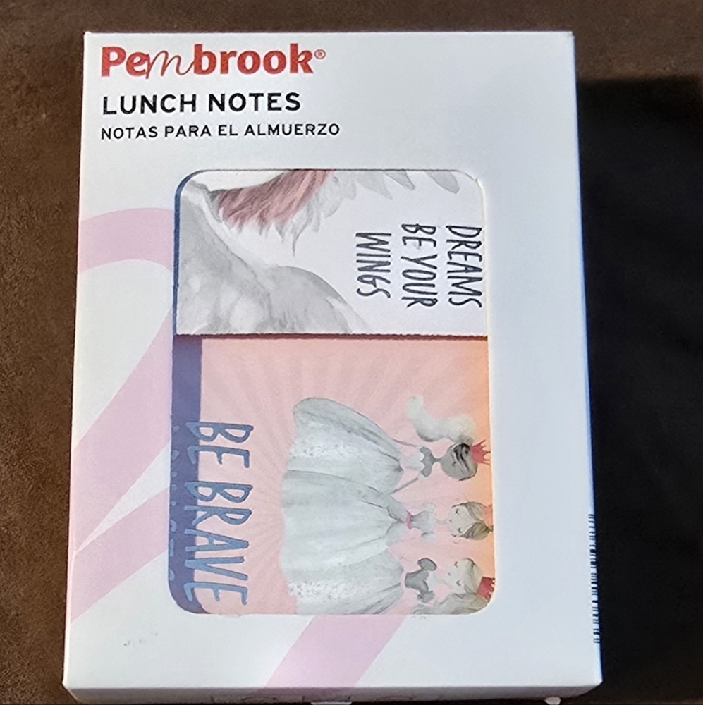 Pembrook Kids Lunch Notes - Pink and White